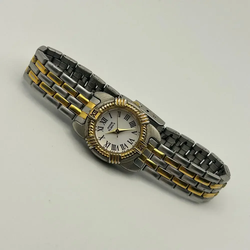 Anne Klein II Two-tone Roman Numerals Women’s Watch Working New Battery